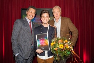 Frank Sanders, Christian van Eijkelenburg en André van Duin in Carré. Foto Peggy de Haan